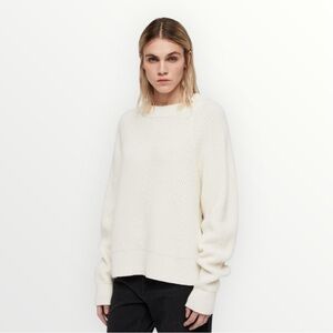 All Saints Sylvie Cream Wool and Cashmere Blend Sweater Size XS